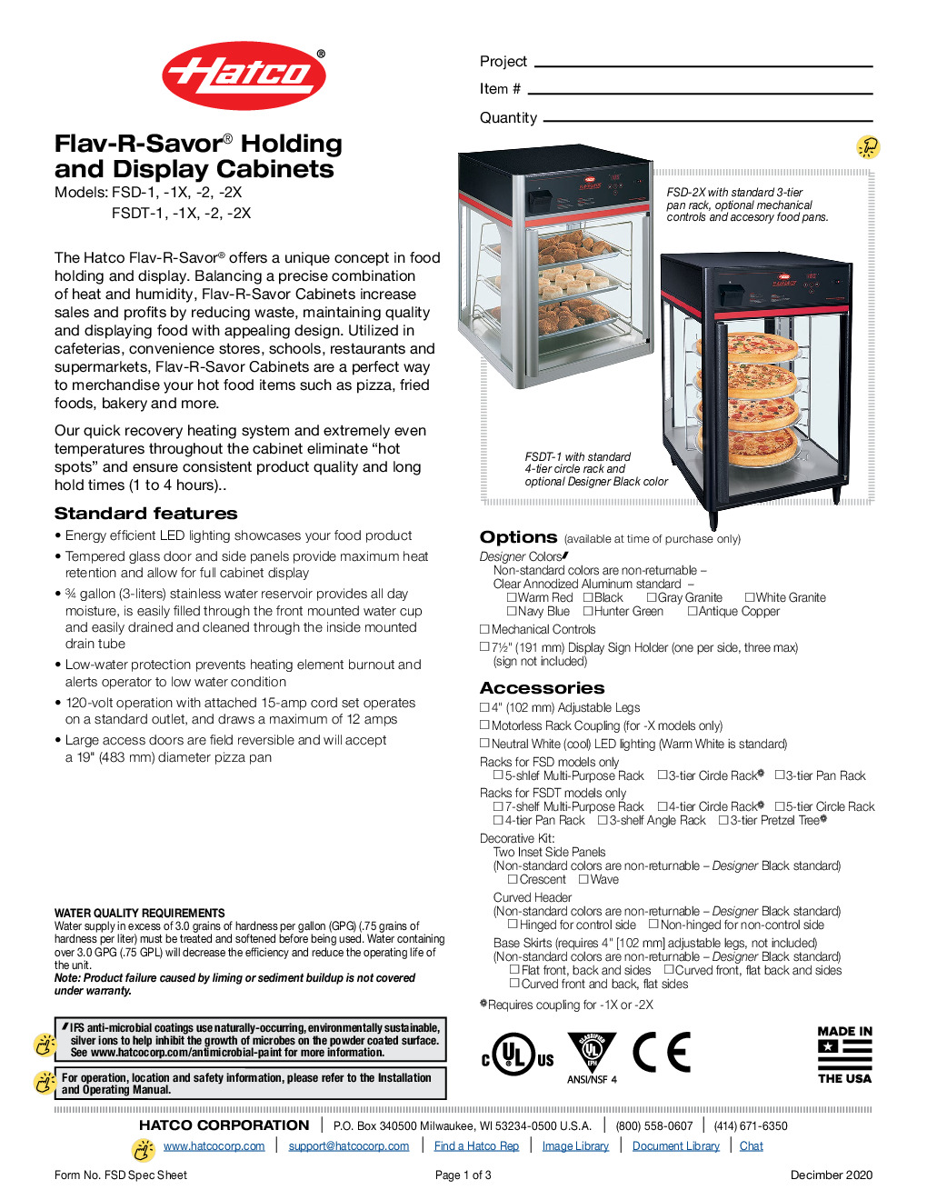 Hatco FSD-2 Countertop Hot Food Display Case