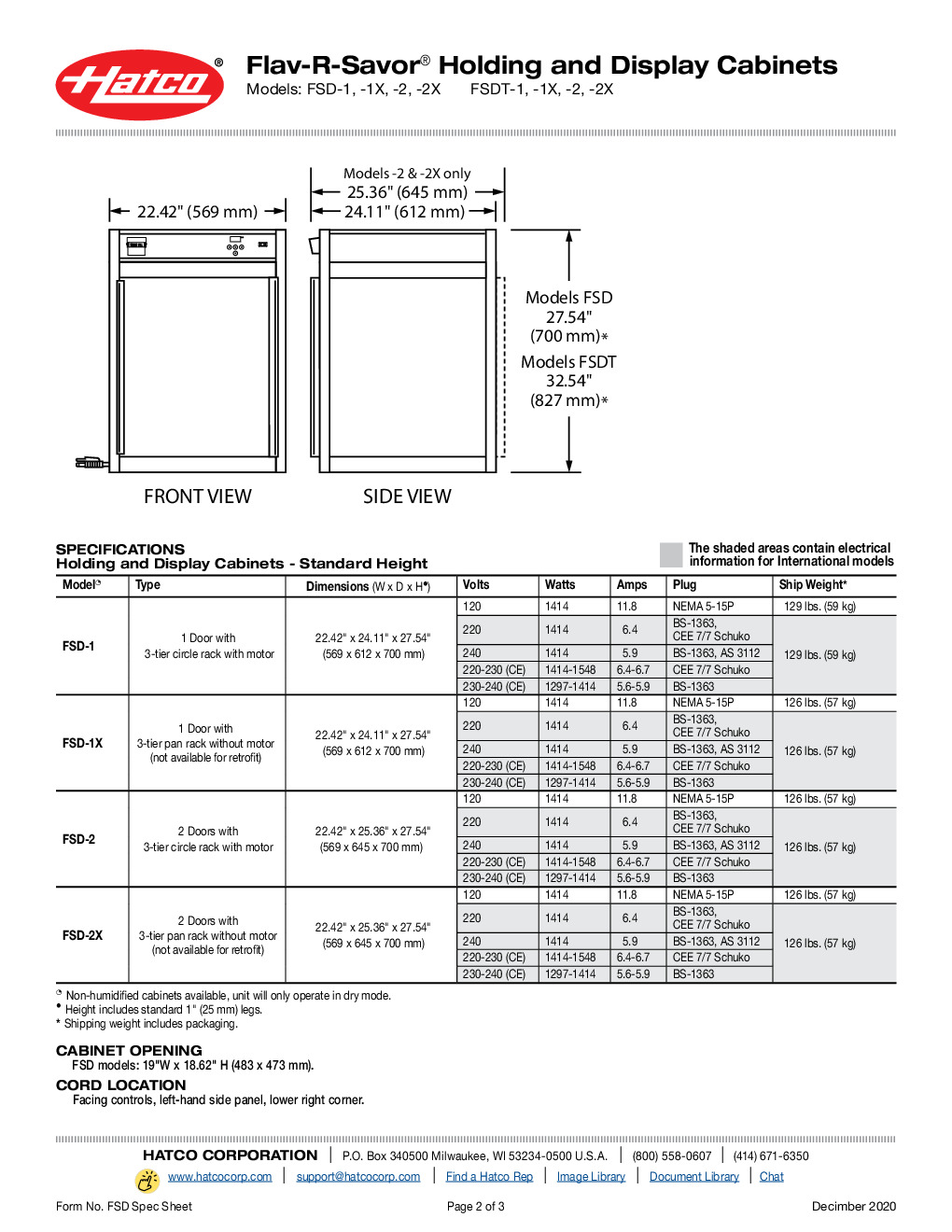 Hatco FSDT-1X-120-QS Countertop Hot Food Display Case