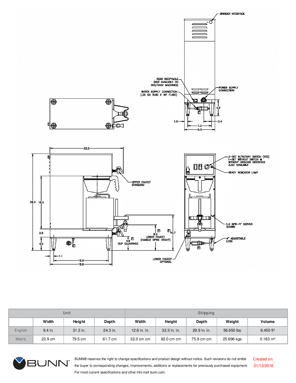 Bunn Single Brewer with Portable Server 23050.0007