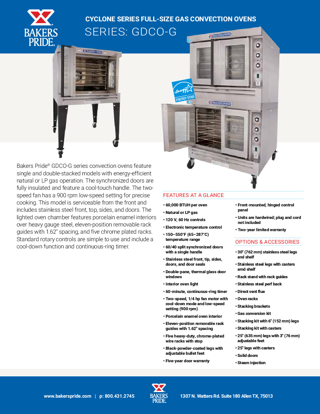 Bakers Pride GDCO-G1 Gas Convection Oven