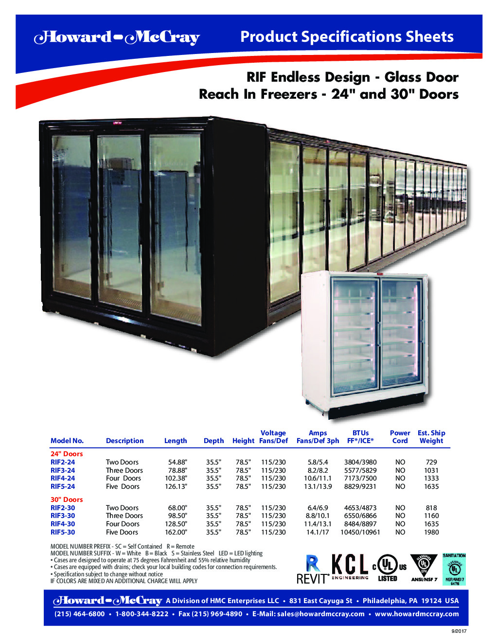 Howard-McCray RIF3-24-LED Merchandiser Freezer
