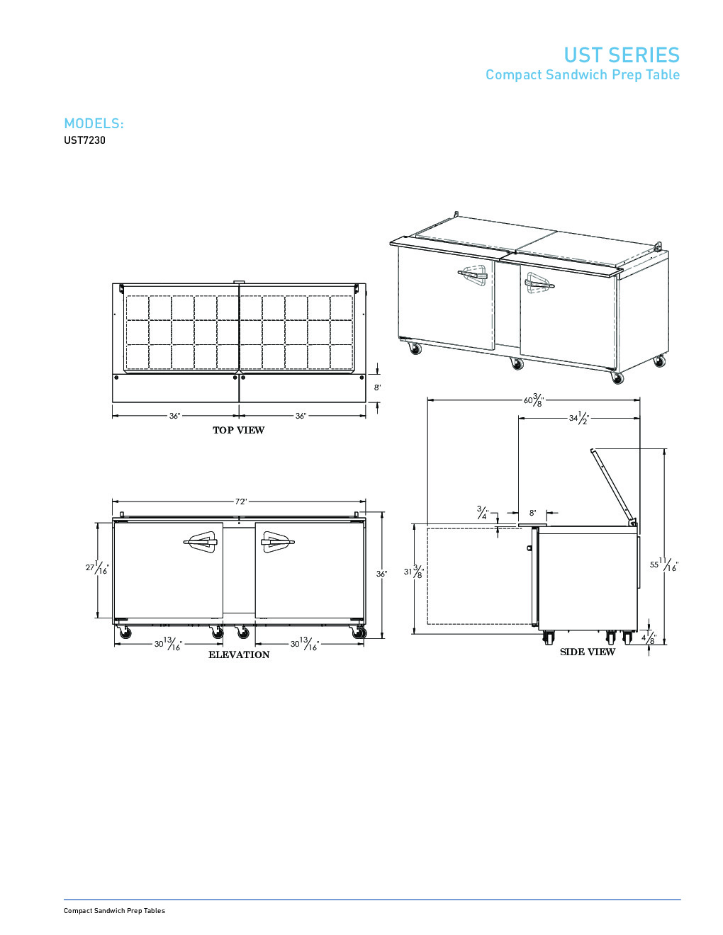 Traulsen UST7212-LR-SB Sandwich / Salad Unit Refrigerated Counter
