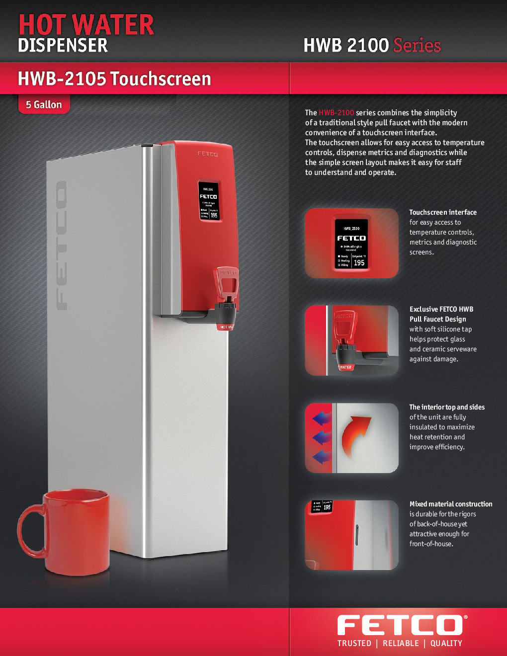 FETCO HWB-2105 (B210552) Hot Water Dispenser