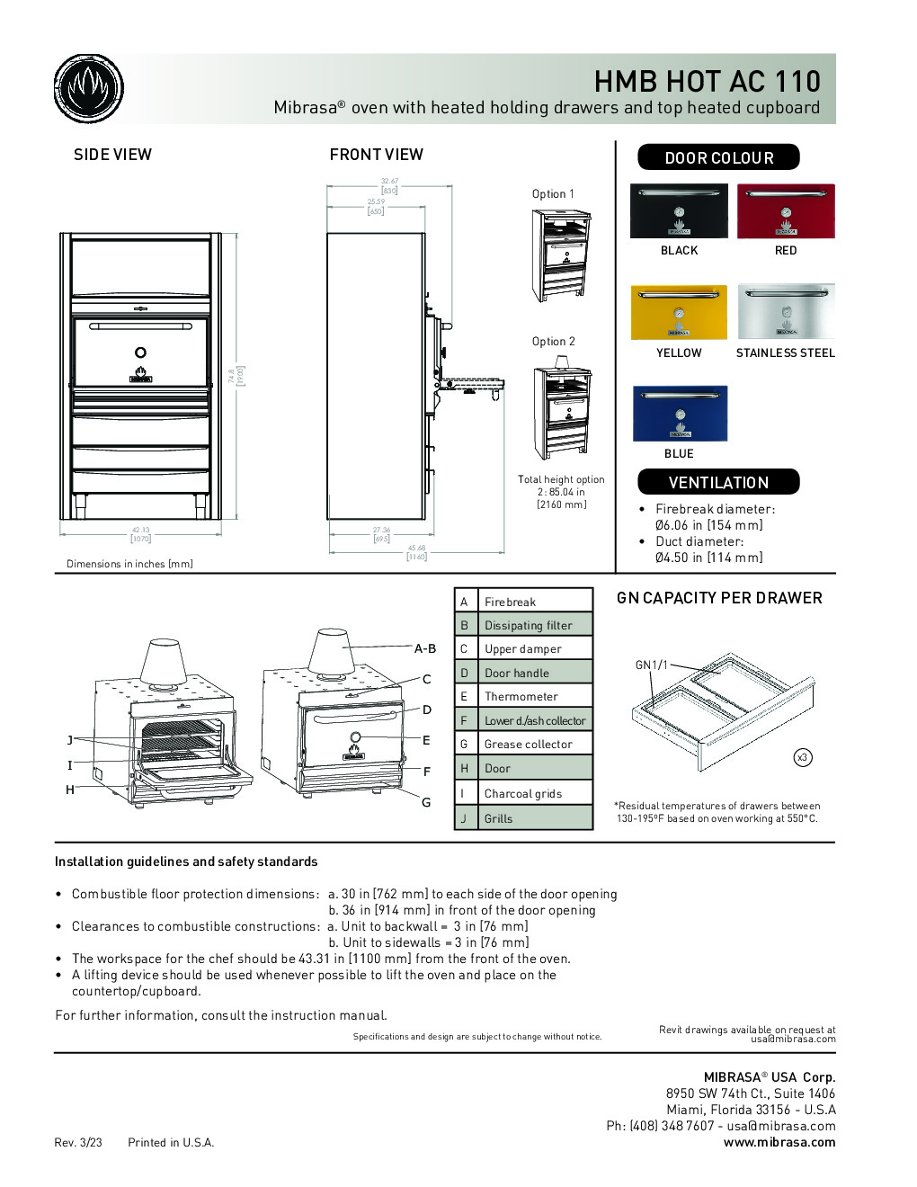 Mibrasa HMB HOT AC 110 Charcoal Broiler Oven