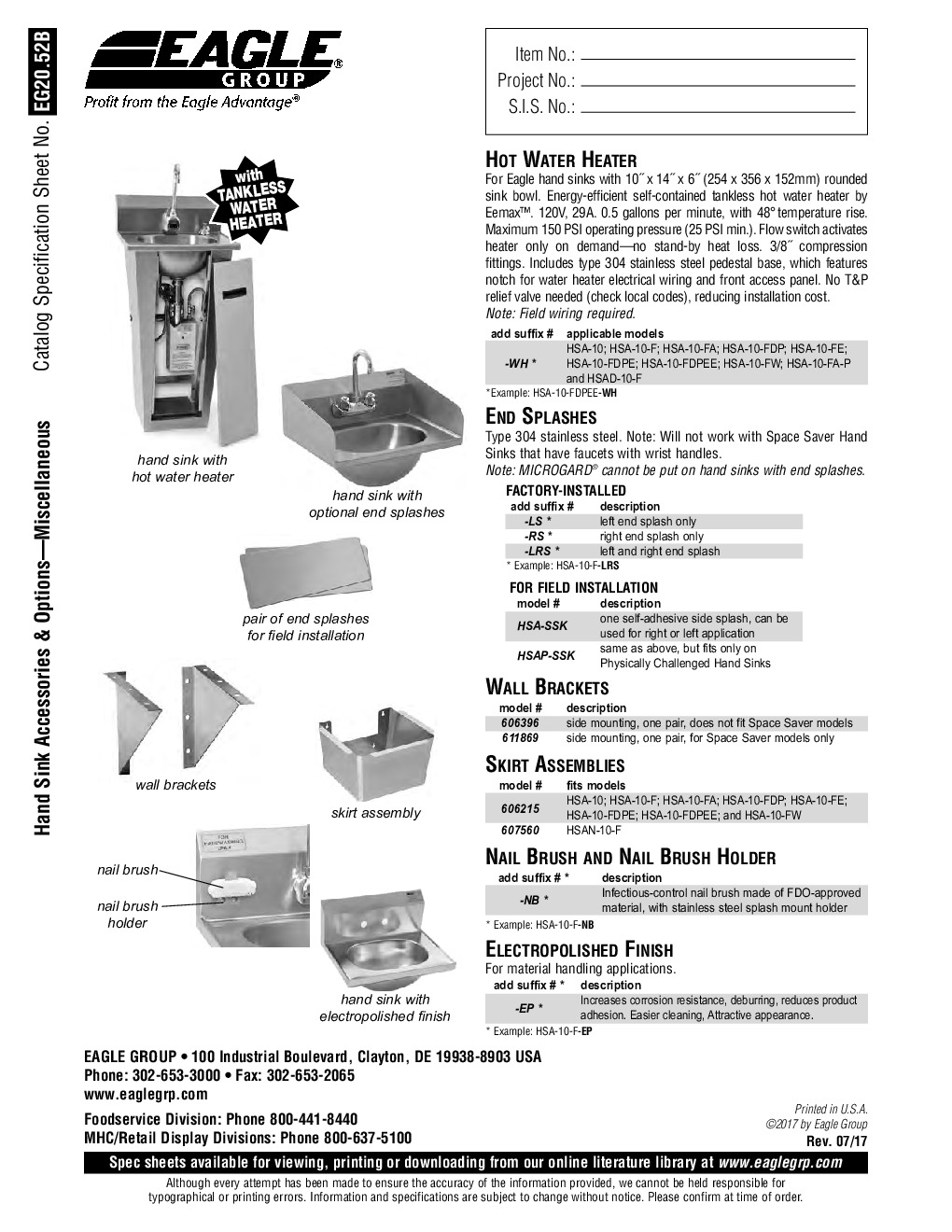 Eagle Group -WH Electric Tankless Water Heater