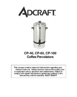 Adcraft CP-100 100 Cup Stainless Steel Coffee Percolator - LionsDeal