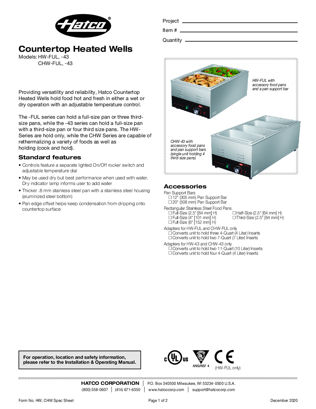Hatco CHW-43-QS Countertop Food Pan Warmer/Cooker