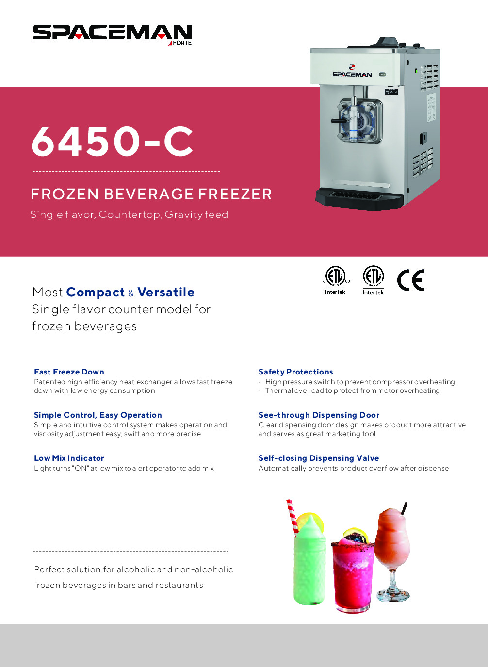 Spaceman 6450-C Single Flavor Frozen Beverage Machine