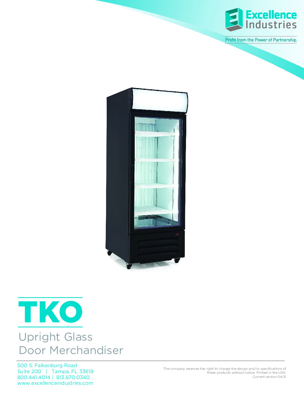 Excellence TKO-42 Merchandiser Refrigerator