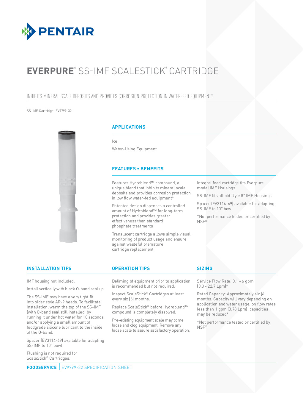 Everpure EV979932 Cartridge Water Filtration System