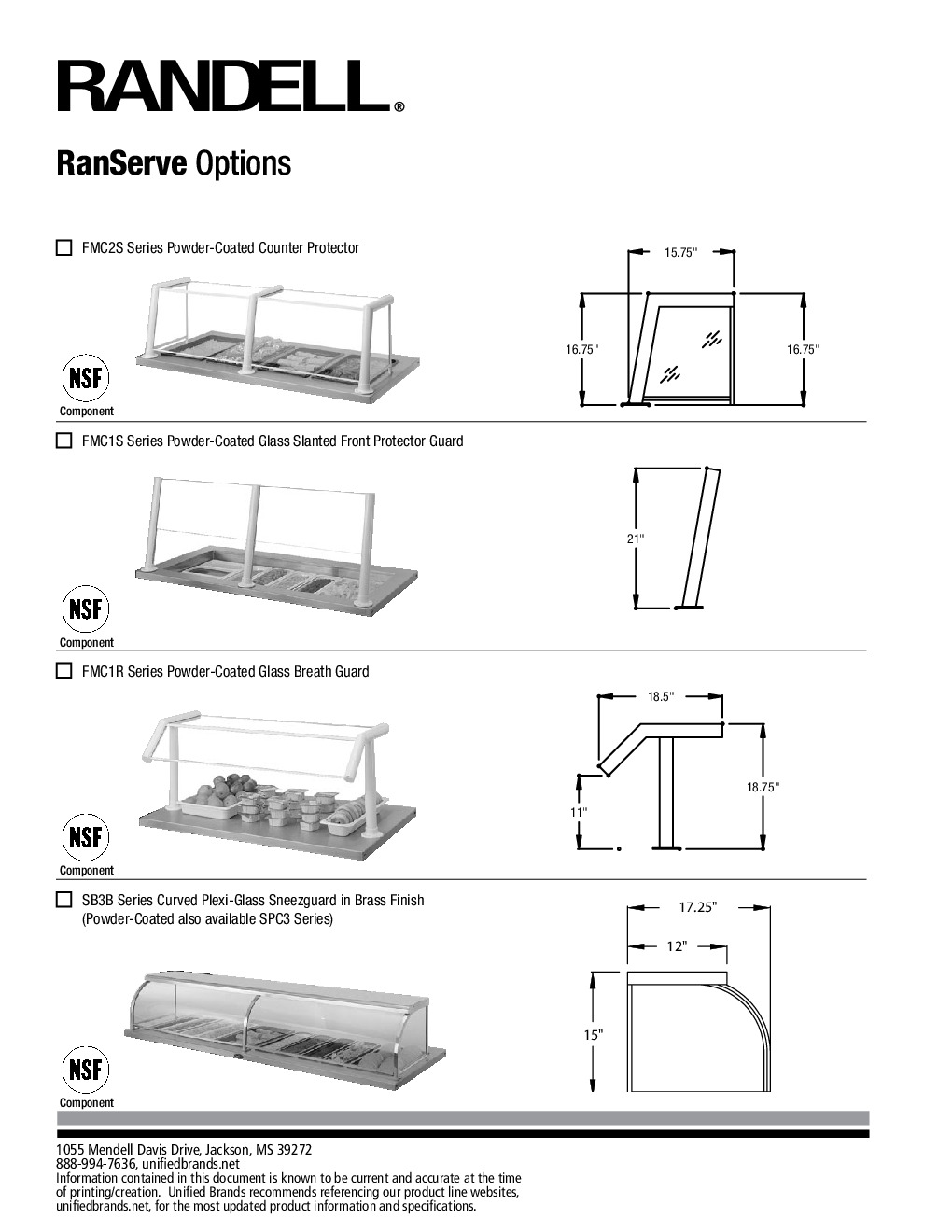 Randell RAN CP72-SS Counter Protector, for 72