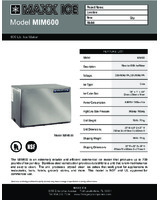 MAX-MIM600-Spec Sheet