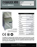 Maxx Ice MIM452, 30x24x21-Inch Modular Ice Maker, 450 Lbs/Day, Slab Cube  Ice, CE, UL, NSF