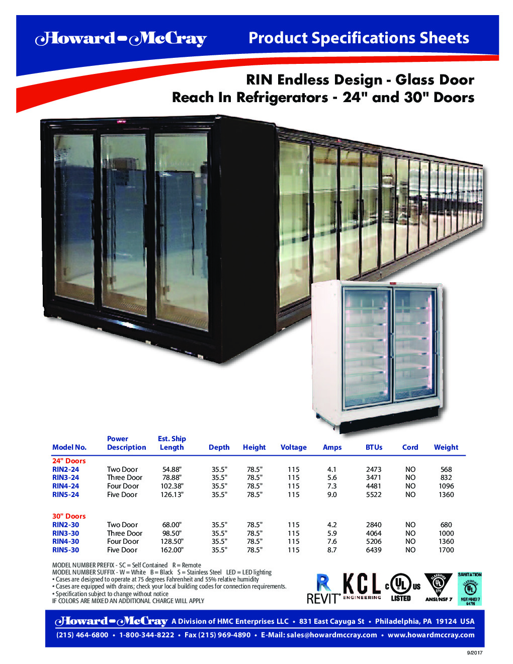 Howard-McCray RIN5-24-LED-B Merchandiser Refrigerator