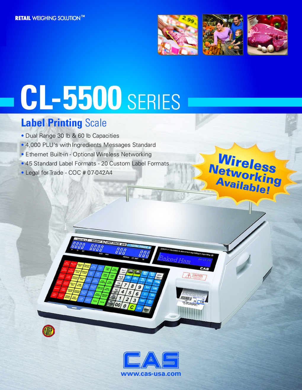 CL5500R Label Printing Scales