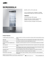 SUM-SCR23SSGLH-Spec Sheet