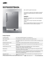 SUM-SCF505SSTBADA-Spec Sheet