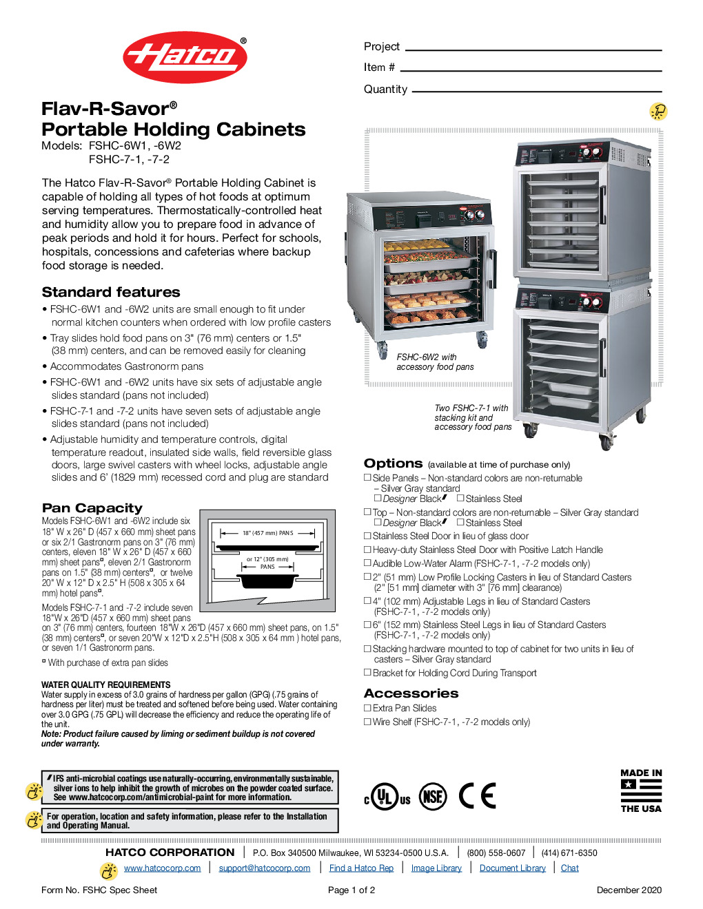 Hatco FSHC-7-2 Pass-Thru Mobile Heated Cabinet
