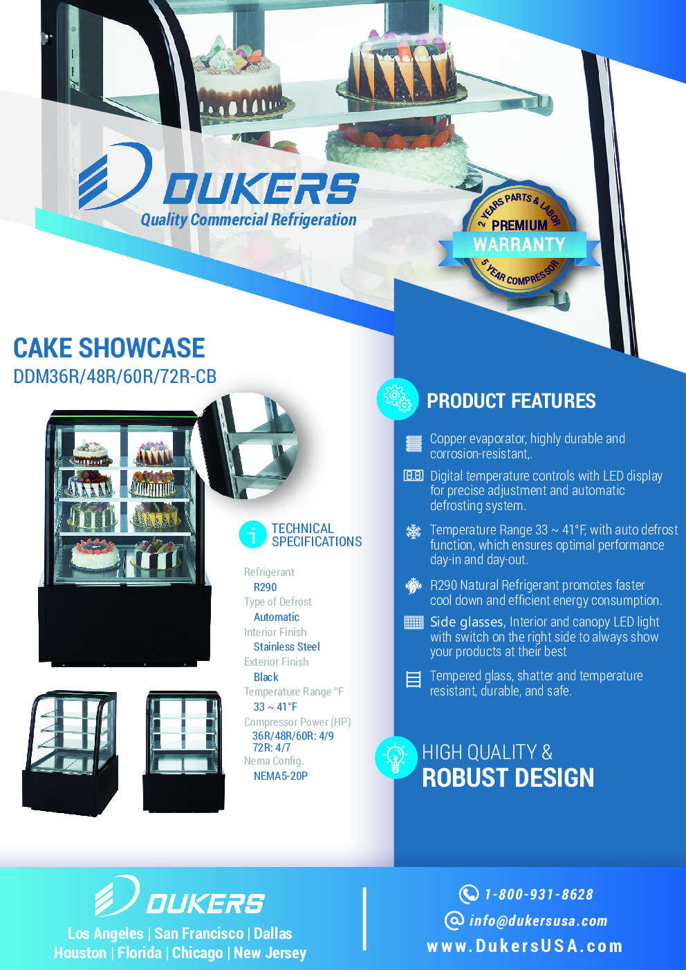 Dukers Appliance Co DDM72R-CB 72