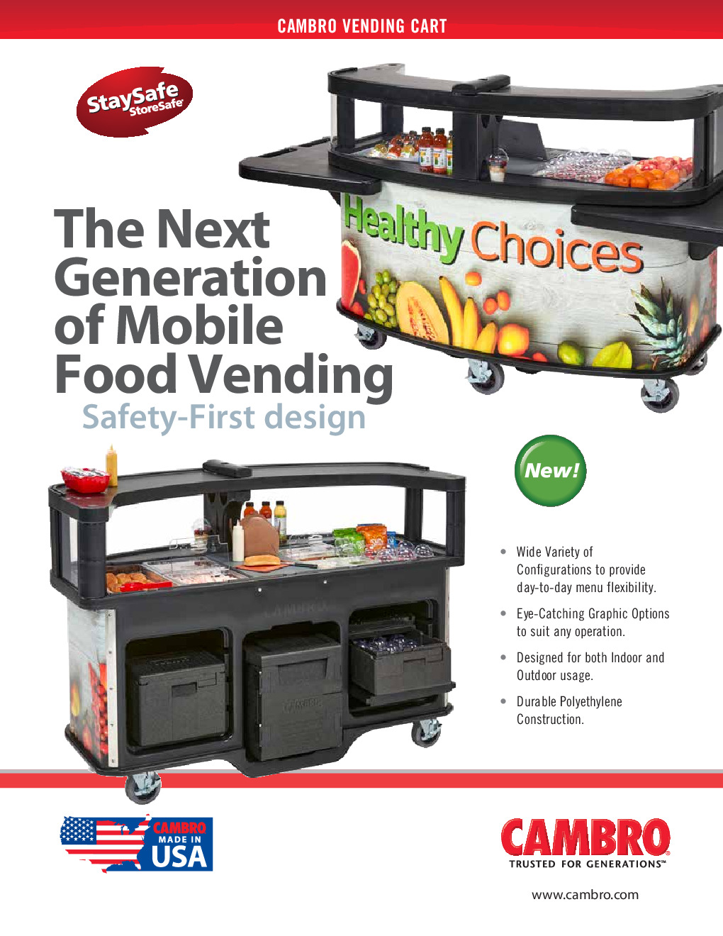 Cambro CVC75BW15 Vending Merchandising Kiosk
