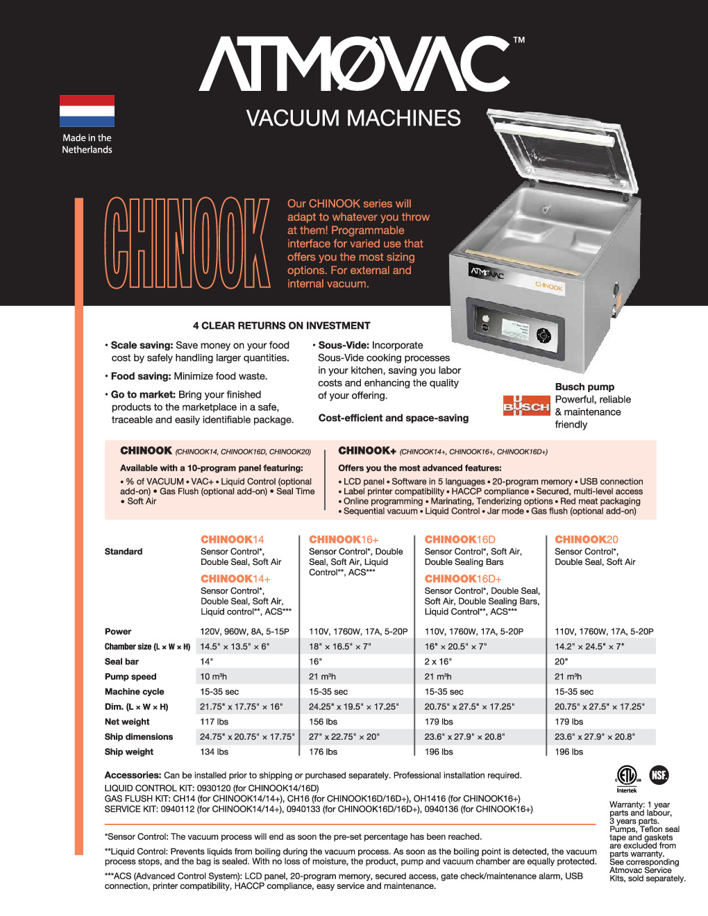 Eurodib USA CHINOOK20 Food Packaging Machine
