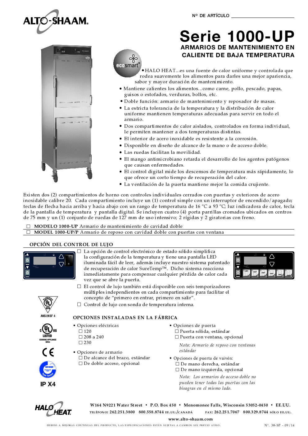 Alto-Shaam 1000-UP-QS Mobile Heated Cabinet