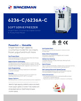 Spaceman 6236A-C Soft-Serve Machine Countertop Air-cooled Self-contained