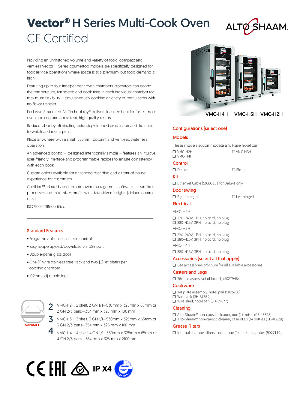 Alto-Shaam VMC-H3H/SX-QS Multi-Cook Oven