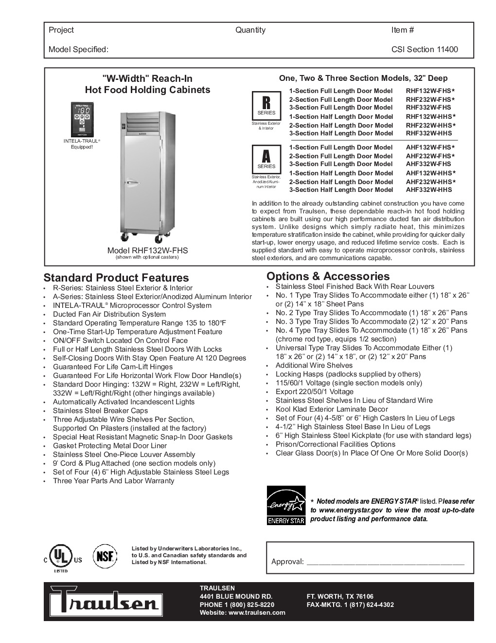 Traulsen AHF332W-HHG Reach-In Heated Cabinet
