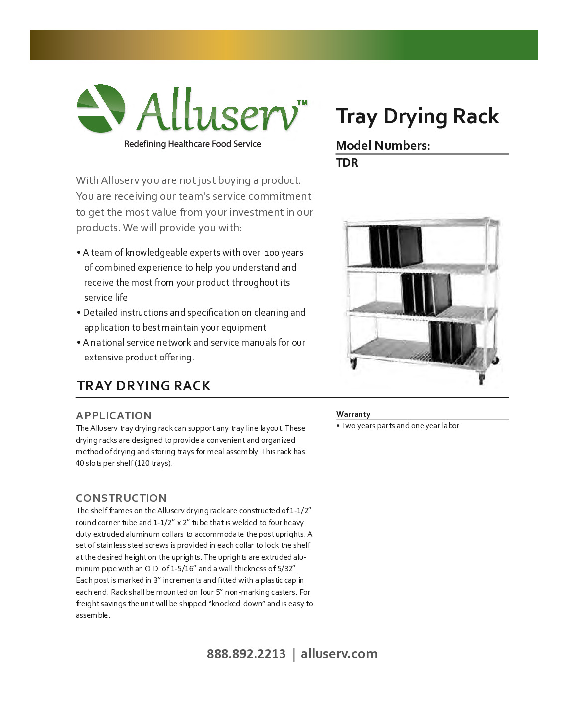 Alluserv TDR Tray Drying / Storage Rack