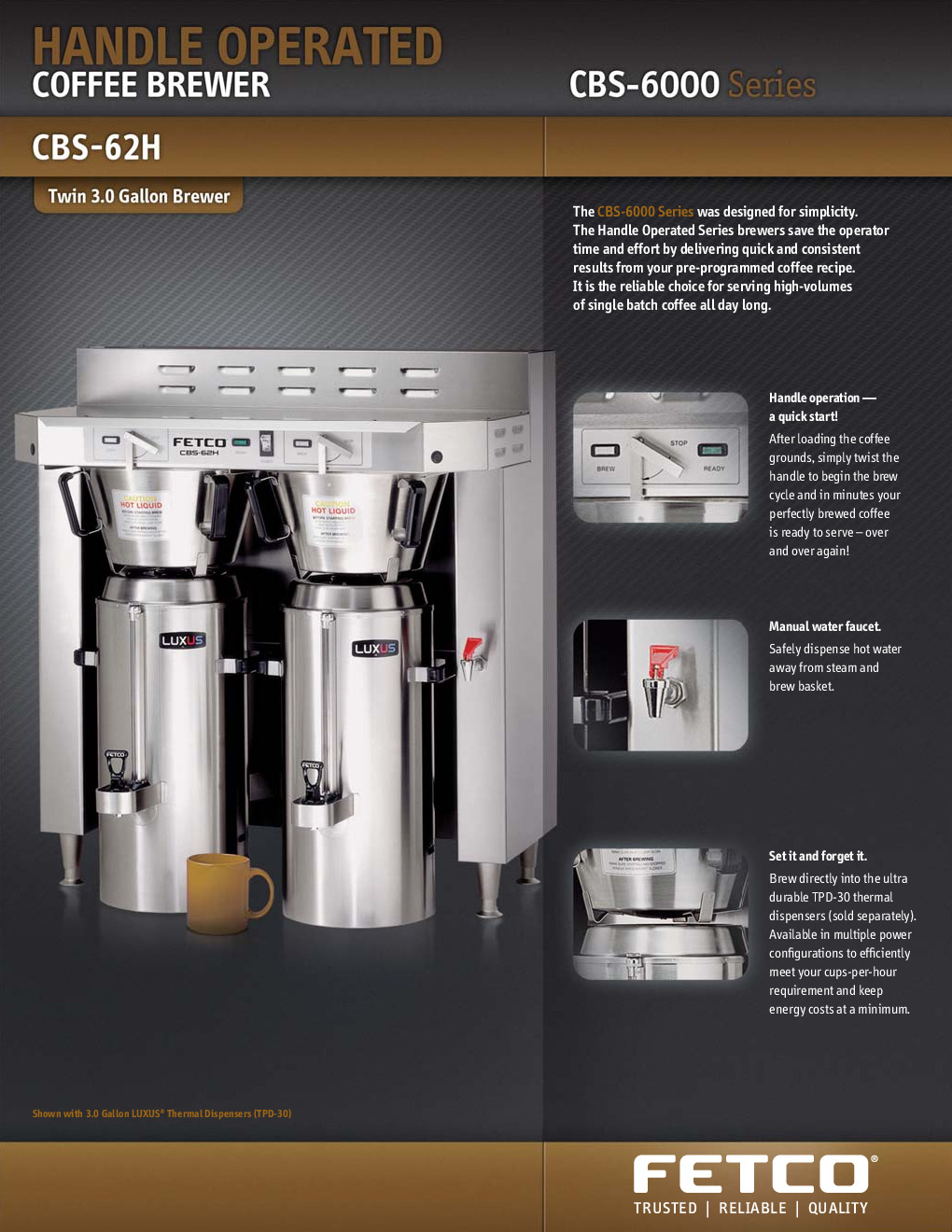 FETCO CBS-62H (C62056) Coffee Brewer for Thermal Server