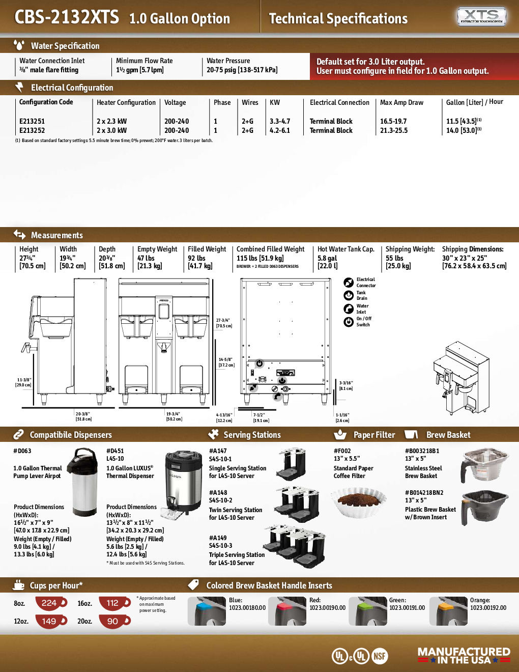 FETCO CBS-2131XTS (E213172) Coffee Brewer for Airpot