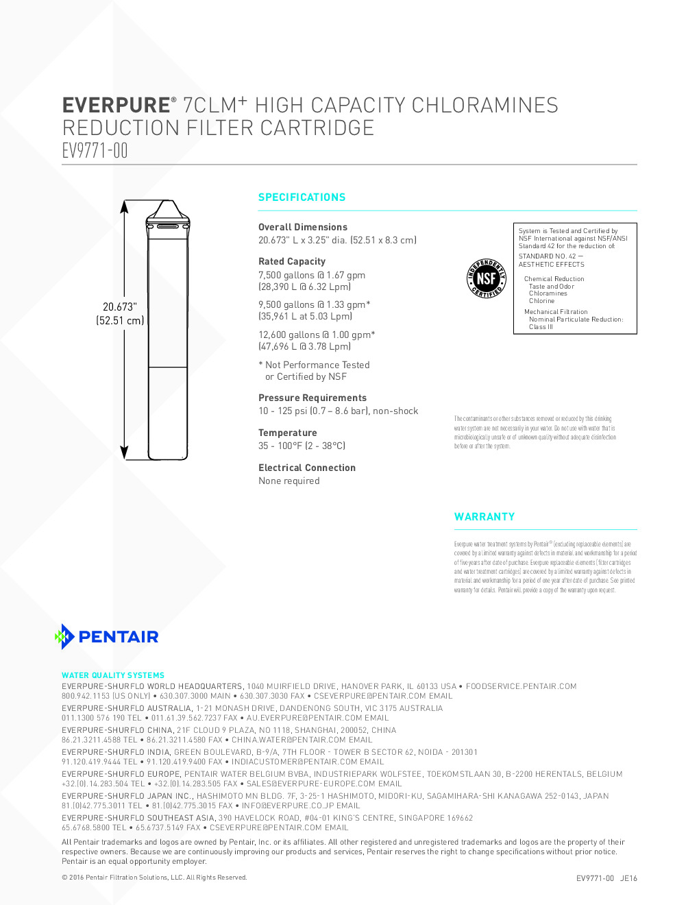 Everpure EV977100 Cartridge Water Filtration System