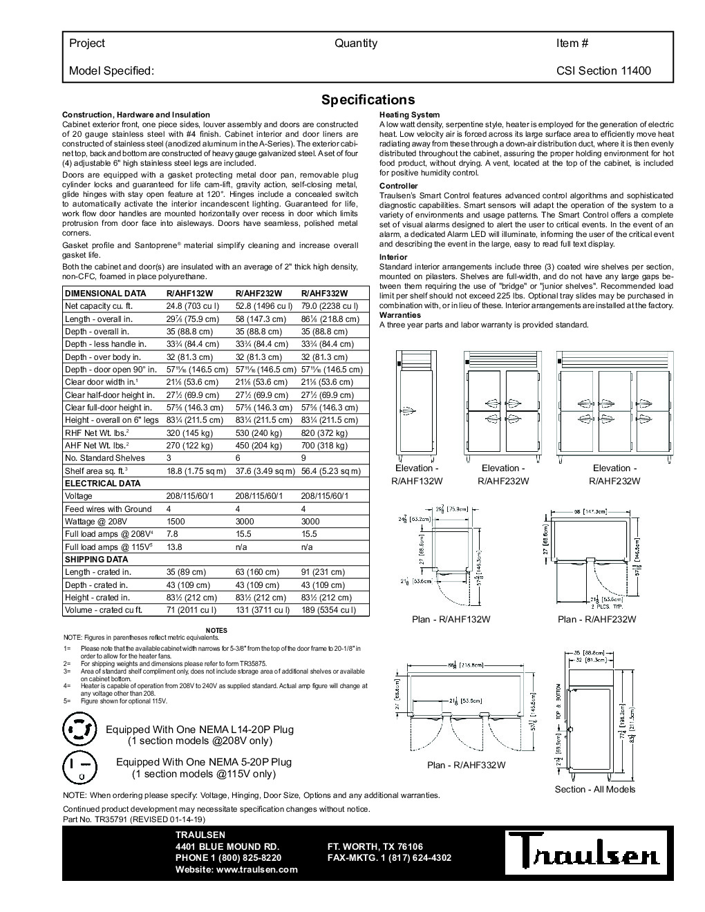 Traulsen RHF332W-HHS Reach-In Heated Cabinet