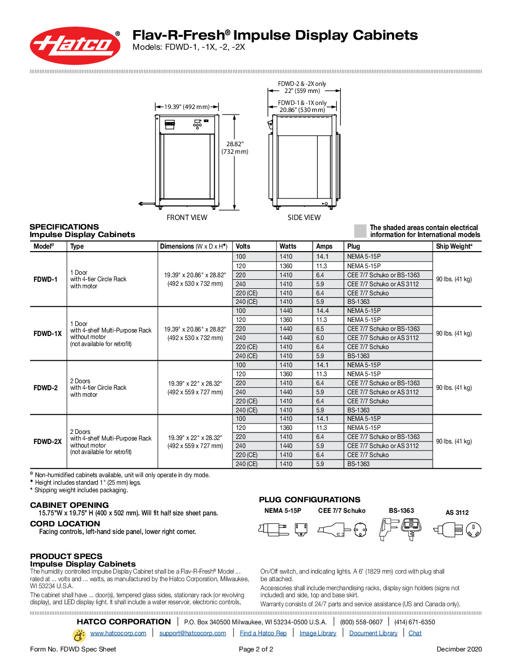 Hatco FDWD-2-120-QS Countertop Hot Food Display Case
