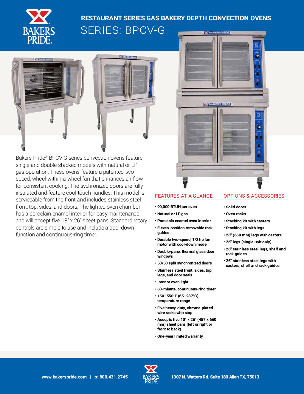 Bakers Pride BPCV-G1 Gas Convection Oven