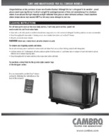 CAM-BAR730CP110-Care & Maintenance