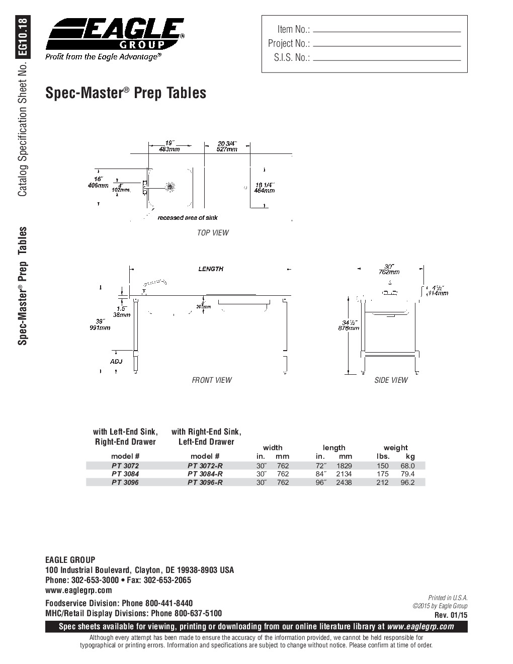 Eagle Group PT 3072 72