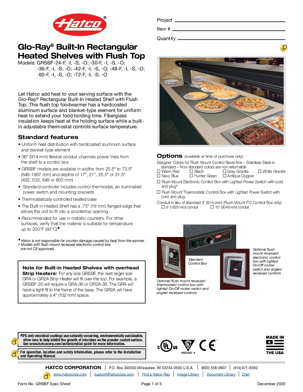 Hatco GRSBF-30-I-120QS Heated Shelf Food Warmer