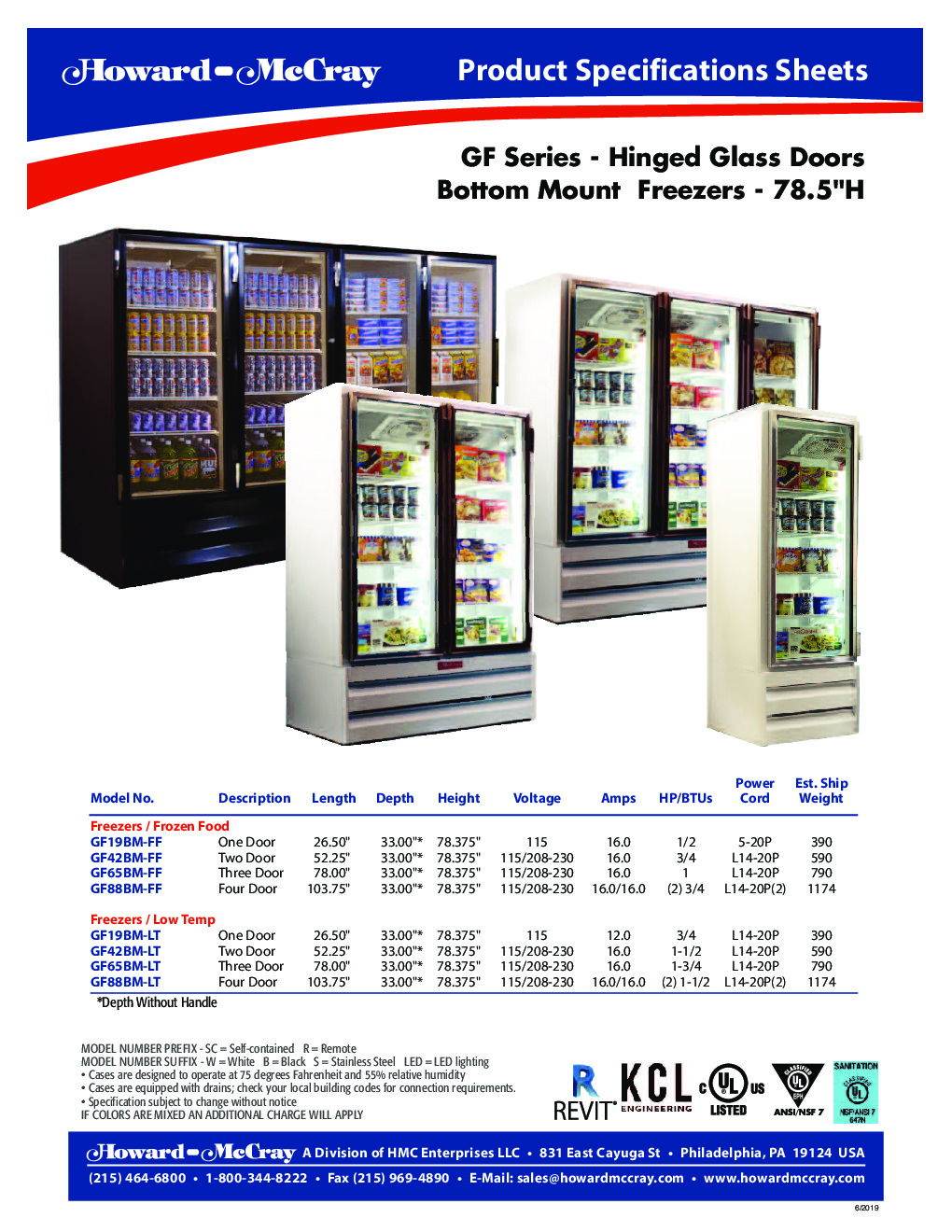 Howard-McCray GF75BM-LT-B Merchandiser Freezer