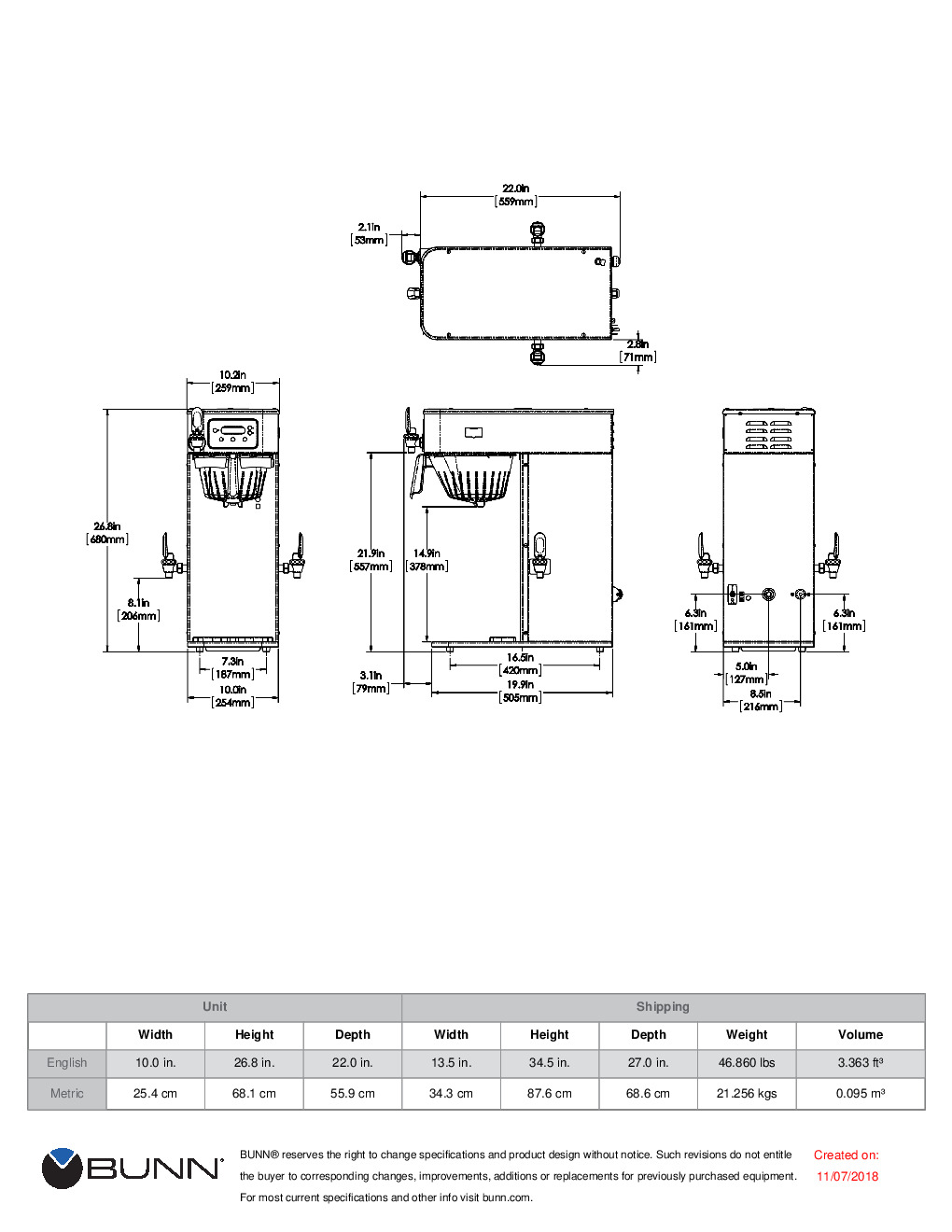 Bunn ICB DV 53100.0100 Single Infusion Coffee Brewer