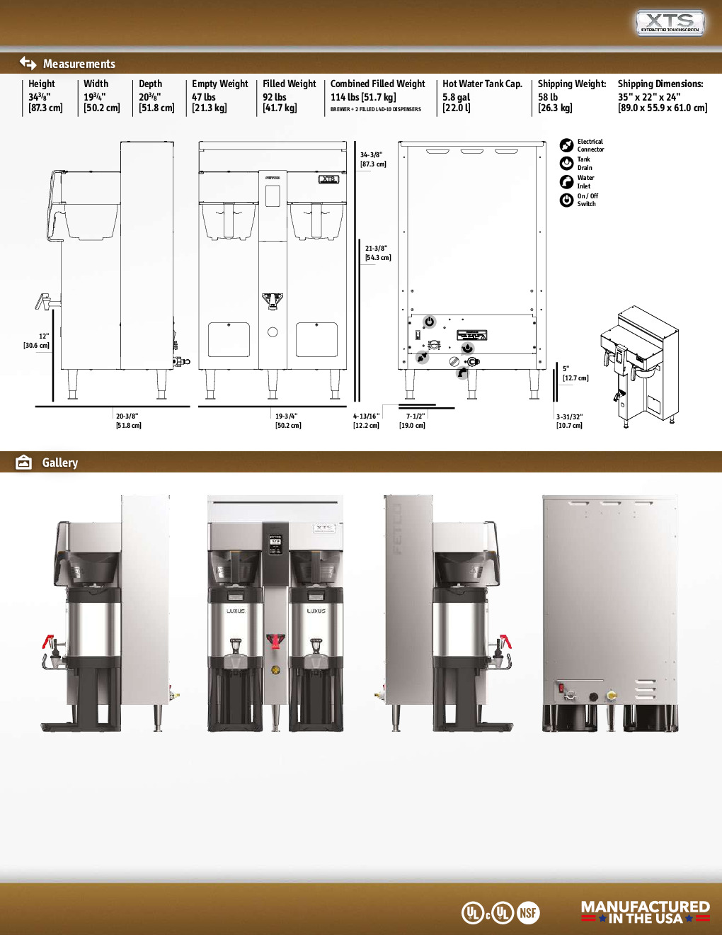 Fetco Touchscreen Double Coffee Brewer CBS-2142XTS E214251