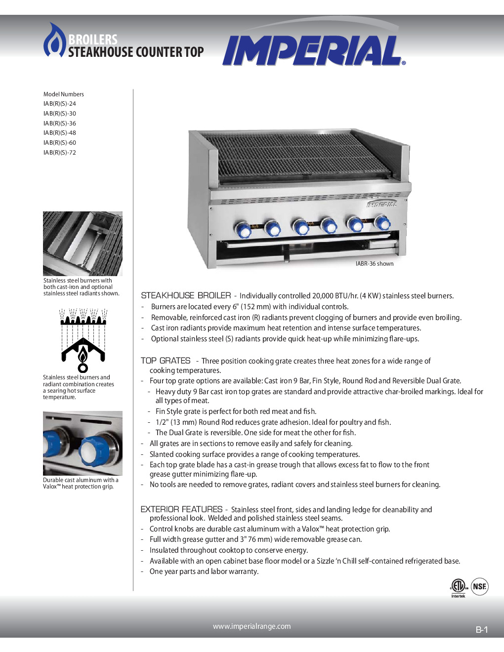 Imperial IABS-72 Countertop Gas Charbroiler