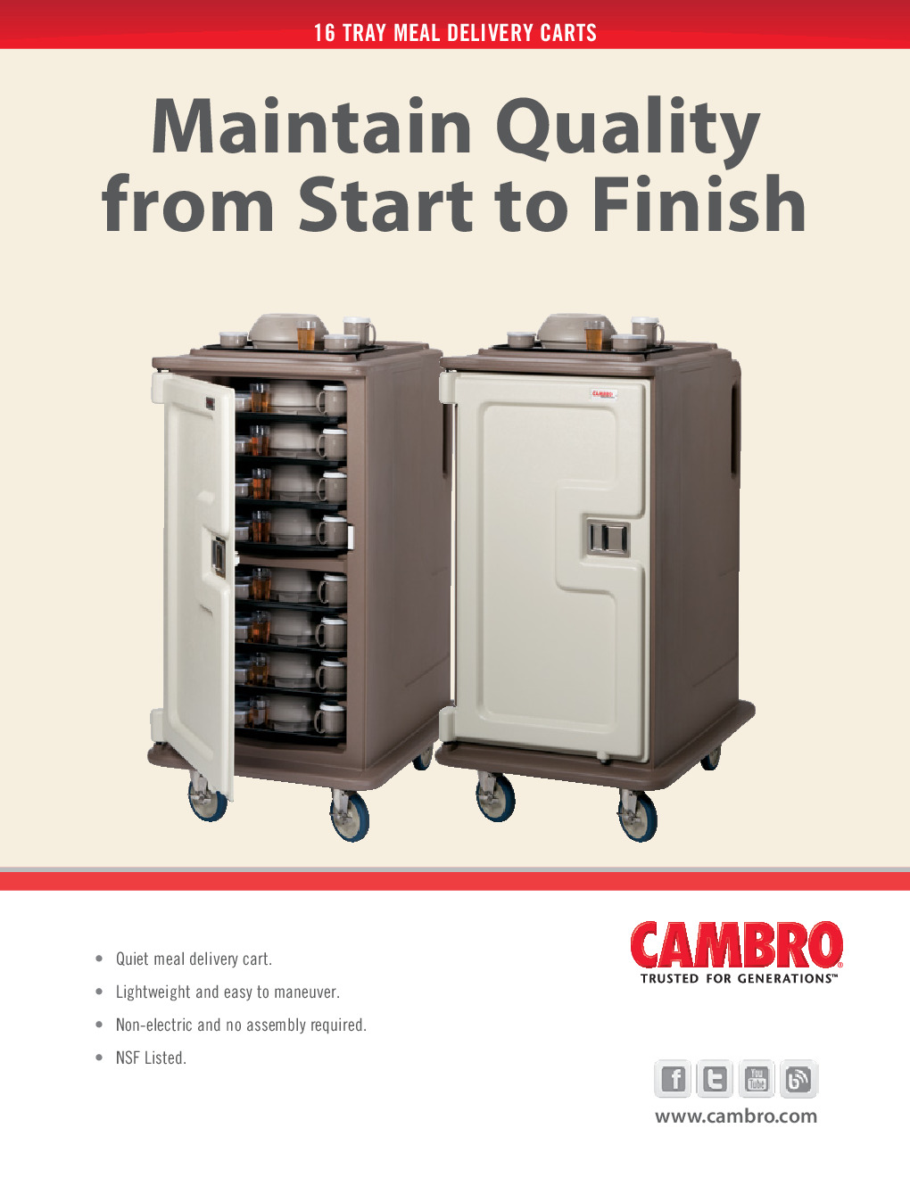 Cambro MDC1418T16191 Meal Tray Delivery Cabinet