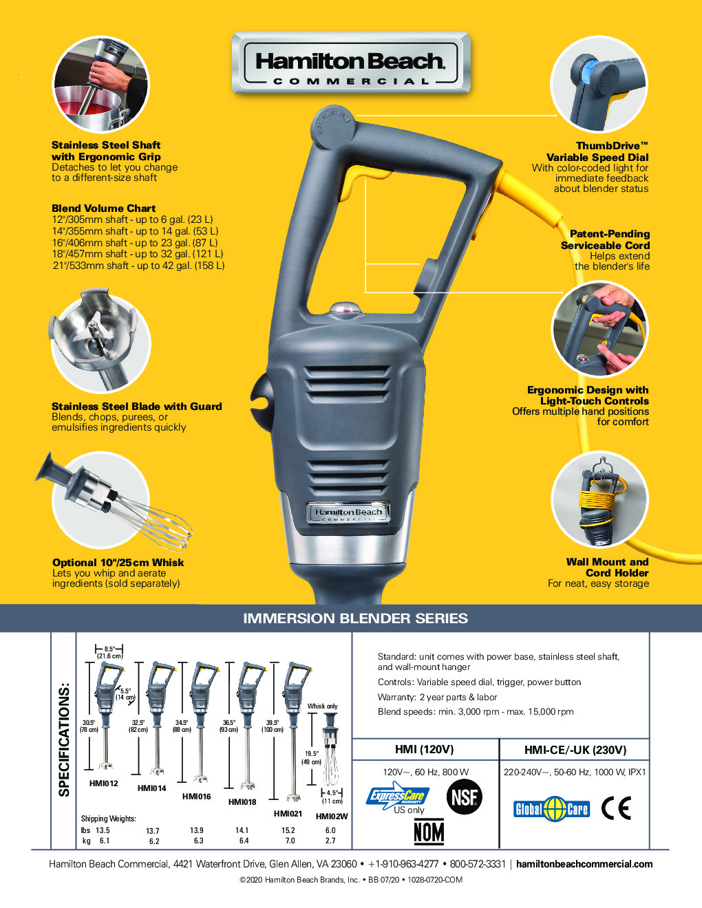 Hamilton Beach HMI02W 10 Whisk Attachment for BigRig Immersion