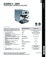 GRI-CLASSIC-1-220V-Spec Sheet