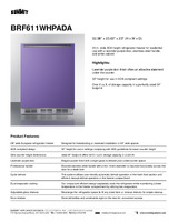 SUM-BRF611WHPADA-Spec Sheet