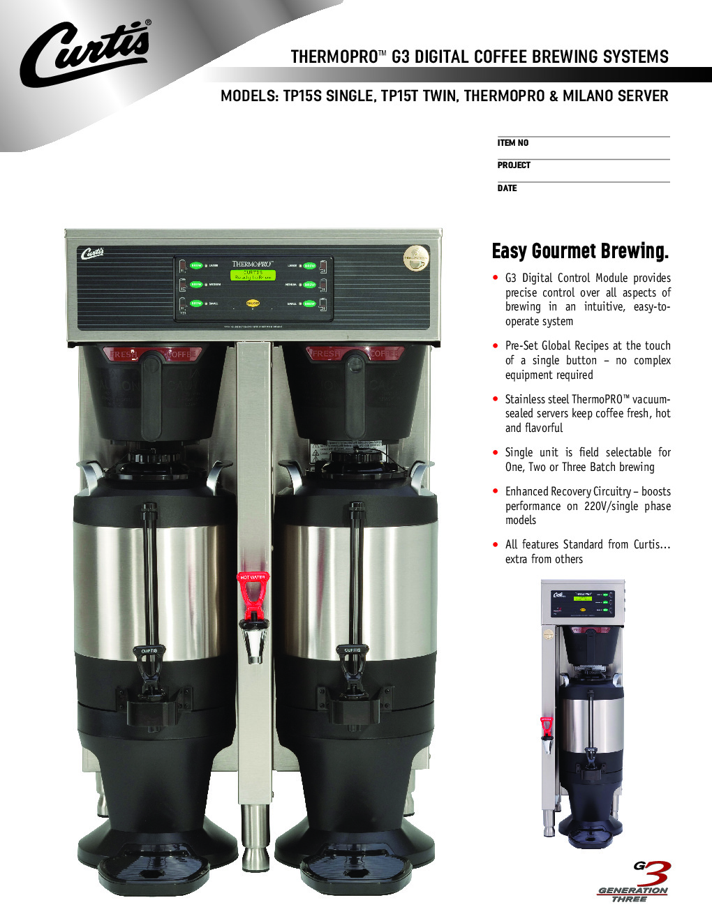 Curtis High Volume Single Tea/Coffee Combo Brewer 120/220V