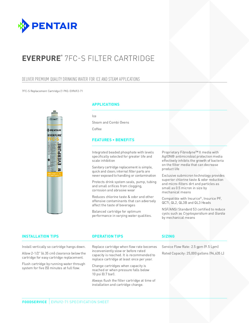 Everpure EV969271 Cartridge Water Filtration System