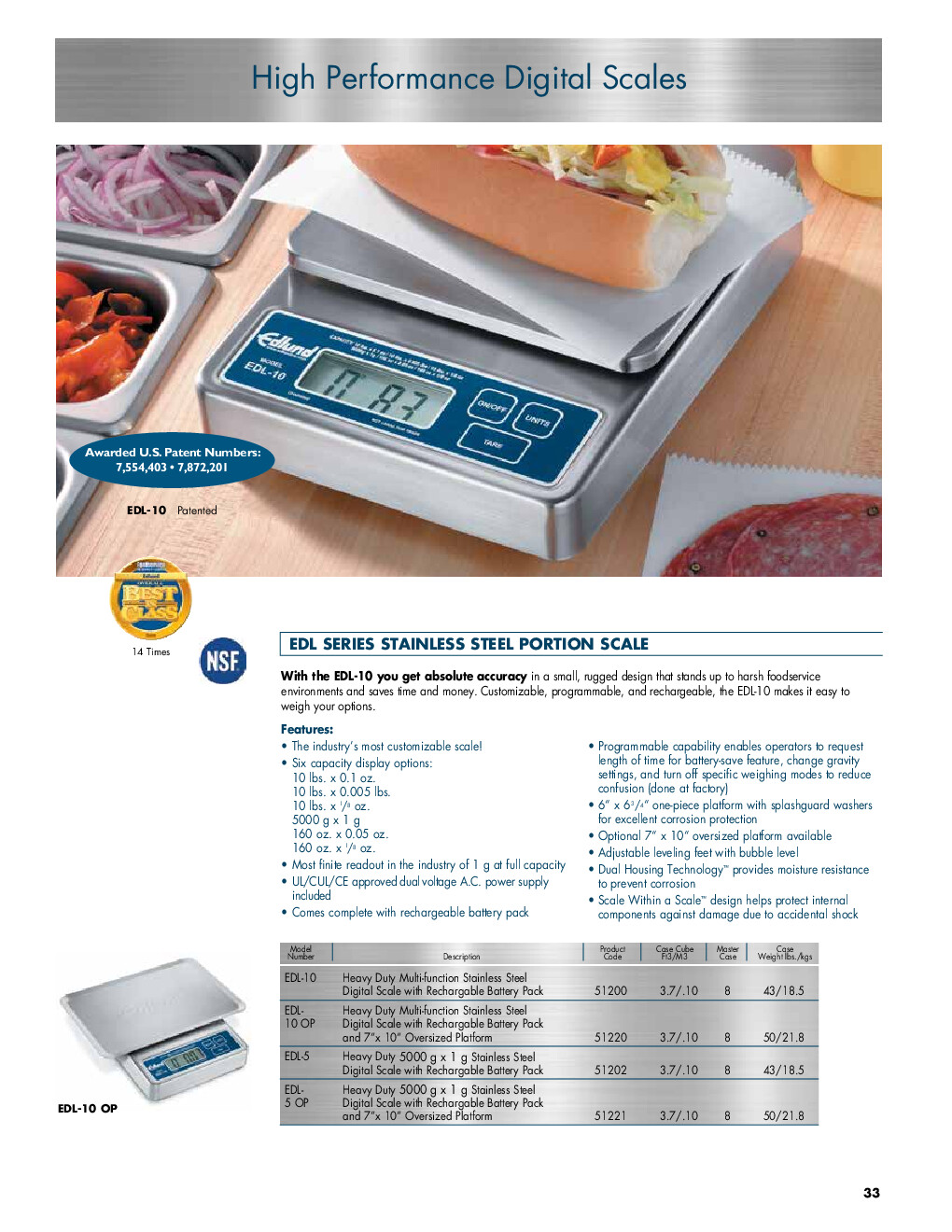 Edlund EDL-10 Scale Digital Multi-function